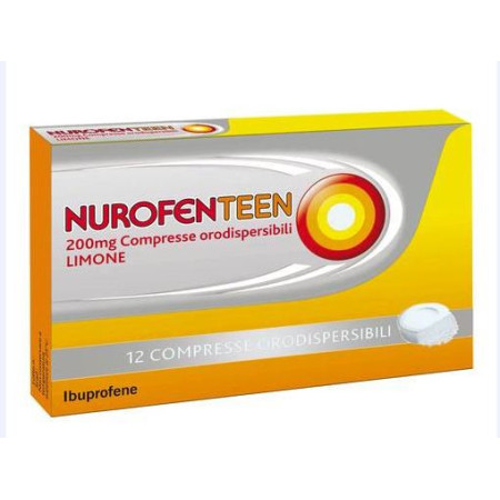 Nurofenteen 200 mg Ibuprofene Analgesico Limone 12 Compresse Orodispersibili