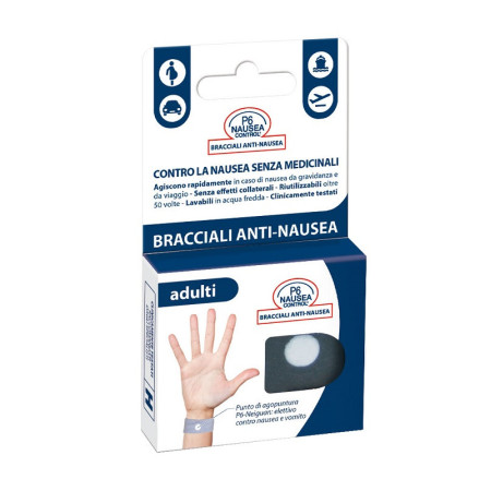 P6 Nausea Control Bracciali Antinausea 2 Pezzi