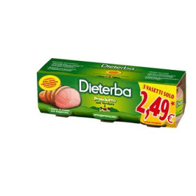 Dieterba Omogenizzato Prosciutto 3 Vasetti da 80 g