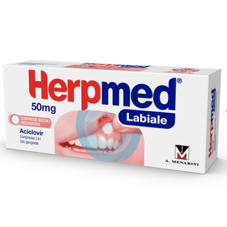 HERPMED LABIALE 2CPR BUCC 50MG