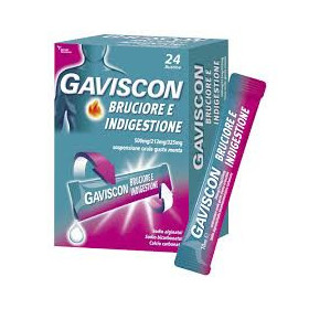 Gaviscon Bruciore e Indigestione Sospensione Orale Gusto Menta 24 Bustine