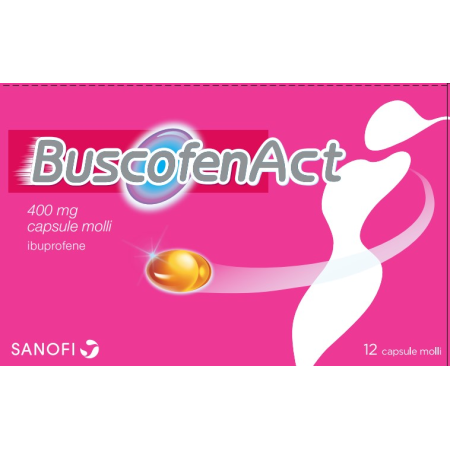 Buscofen Act 400 mg Ibuprofene Analgesico 12 Capsule Molli
