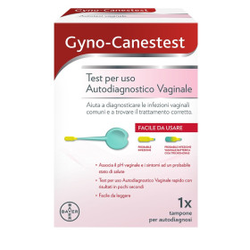 Gyno-Canestest Autotest Vaginale Per Diagnosticare le Infezioni Vaginali Comuni 1 Tampone per Autodi