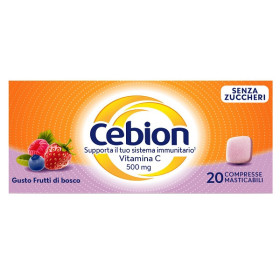Cebion Masticabile Senza Zucchero Integratore di Vitamina C 20 Compresse