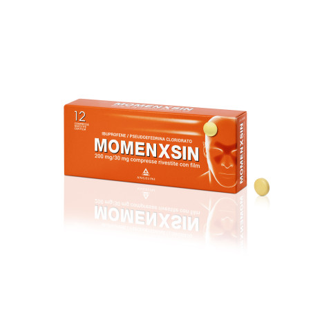 Momenxsin 200mg Ibuprofene 30mg Pseudofedrina Cloridrato 12 Compresse