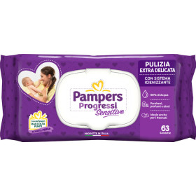 Pampers Salviette Sensitive Aloe 63 Pezzi