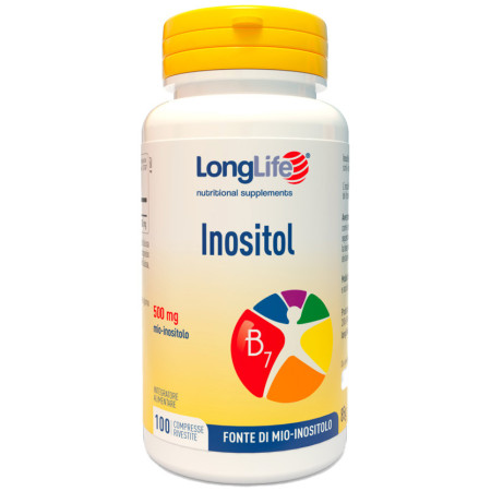 LongLife Inositol Integratore Metabolismo Dei Grassi a Base Di Inositolo 100 Tavolette