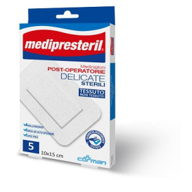 Medipresteril Post-Operatorie Medicazioni Delicate Sterili TNT 7,5x5 cm 5 Pezzi