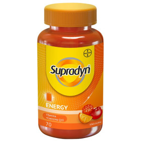 Supradyn Energy Integratore di Vitamine A, B, C, D, E e Coenzima Q10 Contro la Stanchezza 70 Caramel