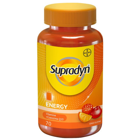 Supradyn Energy Integratore di Vitamine A, B, C, D, E e Coenzima Q10 Contro la Stanchezza 70 Caramel