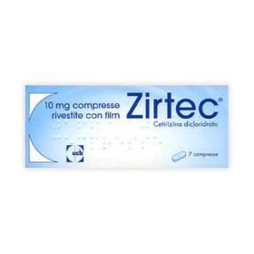Zirtec 10 mg Cetirizina dicloridrato Antistaminico 7 Compresse Rivestite