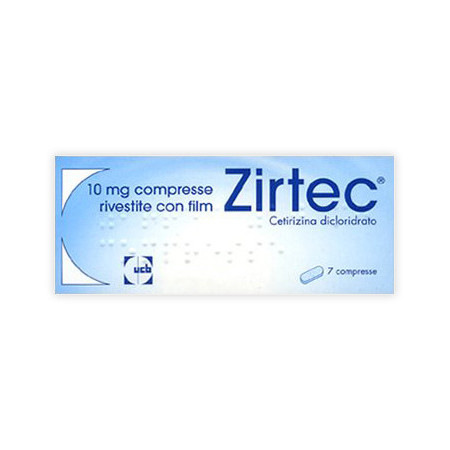 Zirtec 10 mg Cetirizina dicloridrato Antistaminico 7 Compresse Rivestite