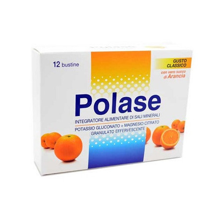 Polase Classico Integratore Sali Minerali Con Magnesio e Potassio Gusto Arancia 12 Bustine