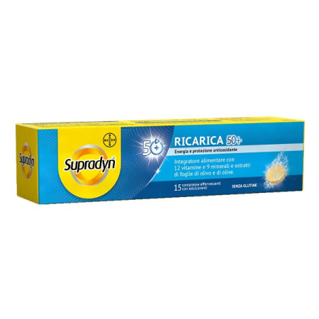 Supradyn Ricarica 50 Integratore di Vitamine C, D, Selenio e Coenzima Q10 Gusto Arancia 15 Compre