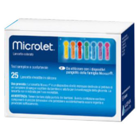 Microlet Lancette Pungidito Colorate 25 Pezzi