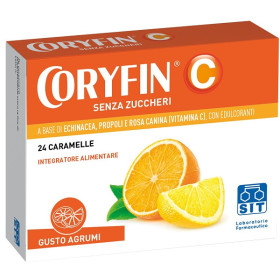 Coryfin C Senza Zucchero Caramelle Agli Agrumi Integratore 24 Pezzi