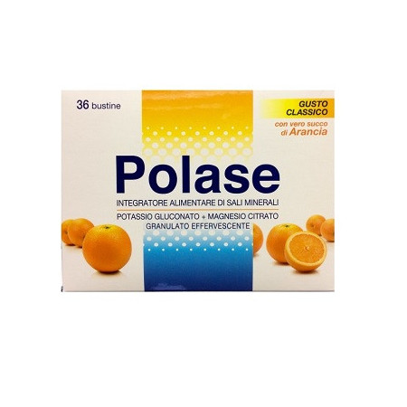 Polase Classico Integratore Sali Minerali con Magnesio e Potassio Gusto Arancia 36 Bustine