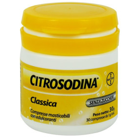 Citrosodina Classica Digestivo con Bicarbonato di Sodio Gusto Limone 30 Compresse Masticabili