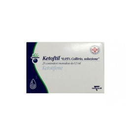 Ketoftil Collirio 0,05% Ketotifene 25 Fiale 0,5 ml