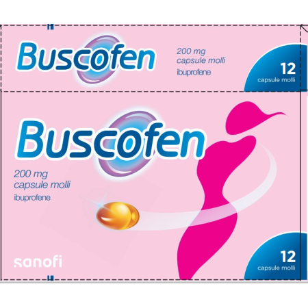 Buscofen 200 mg Ibuprofene Analgesico 12 Capsule Molli