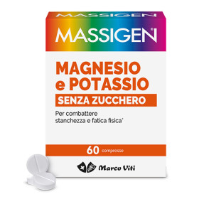 Massigen Magnesio e Potassio Integratore Senza Zucchero 60 Compresse
