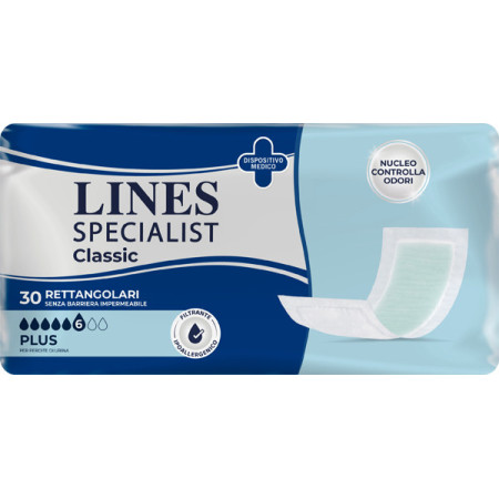 Lines Specialist Rettangolare Pannolone Senza Barriera 30 Pezzi