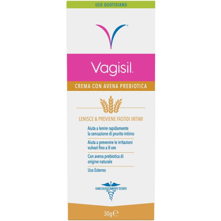 Vagisil Crema Intima 2 in 1 Per Uso Quotidiano Con Avena Prebiotica 30 g