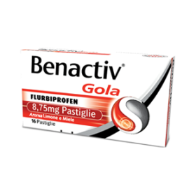 Benactiv Gola Pastiglie Limone e Miele Flurbiprofene 16 Pastiglie