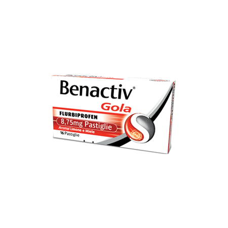 Benactiv Gola Pastiglie Limone e Miele Flurbiprofene 16 Pastiglie