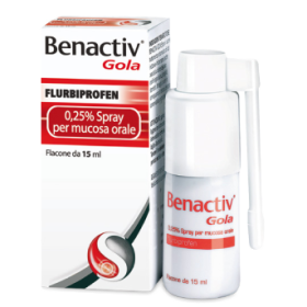 Benactiv Gola Spray Per Mucosa Orale 2,5 mg/ml Flurbiprofene 15 ml