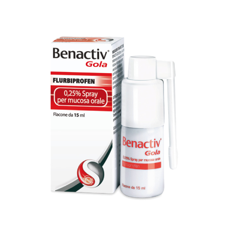 Benactiv Gola Spray Per Mucosa Orale 2,5 mg/ml Flurbiprofene 15 ml