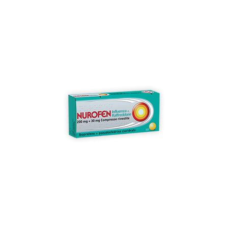 Nurofen Influenza e Raffreddore 200 mg 30 mg 12 Compresse Rivestite