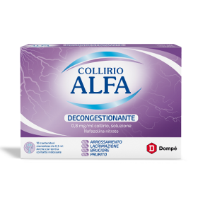 Collirio Alfa Monodose 0,8 mg/ml Nafazolina Decongestionante 10 Flaconcini