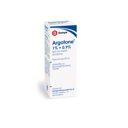 Argotone Gocce Nasali 1% 0,9% Efedrina / Argento vitellinato Antisettico 20 ml