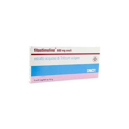 Fitostimoline 600 mg Ovuli Vaginali Estratto Acquoso di Triticum Vulgare 6 Ovuli