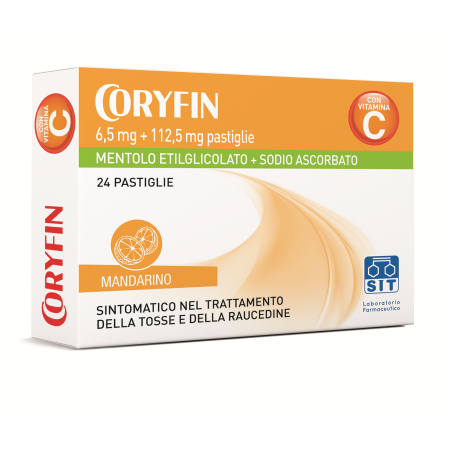 Coryfin C 100 Vitamina C 6,5mg 112,5mg Tosse 24 Caramelle
