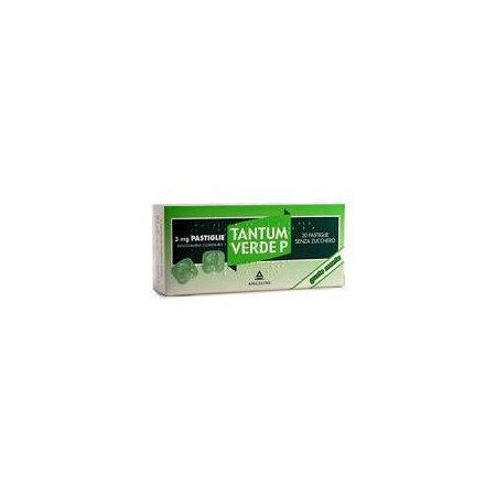 Tantum Verde P Menta 3mg Benzidamina cloridrato 20 Pastiglie