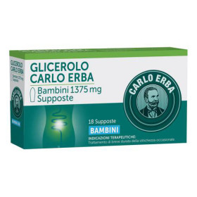 Glicerolo Carlo Erba 1375 Mg Bambini Stitichezza Occasionale 18 Supposte