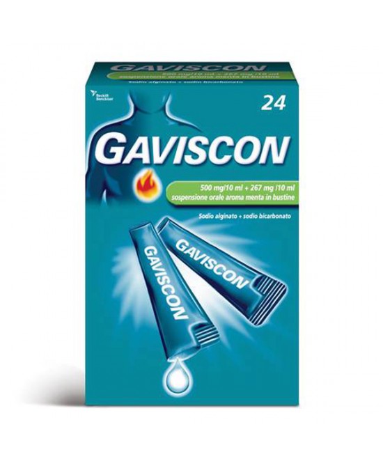 GAVISCON*24BUST 500+267MG/10ML - Farmacia Mastrangelo 