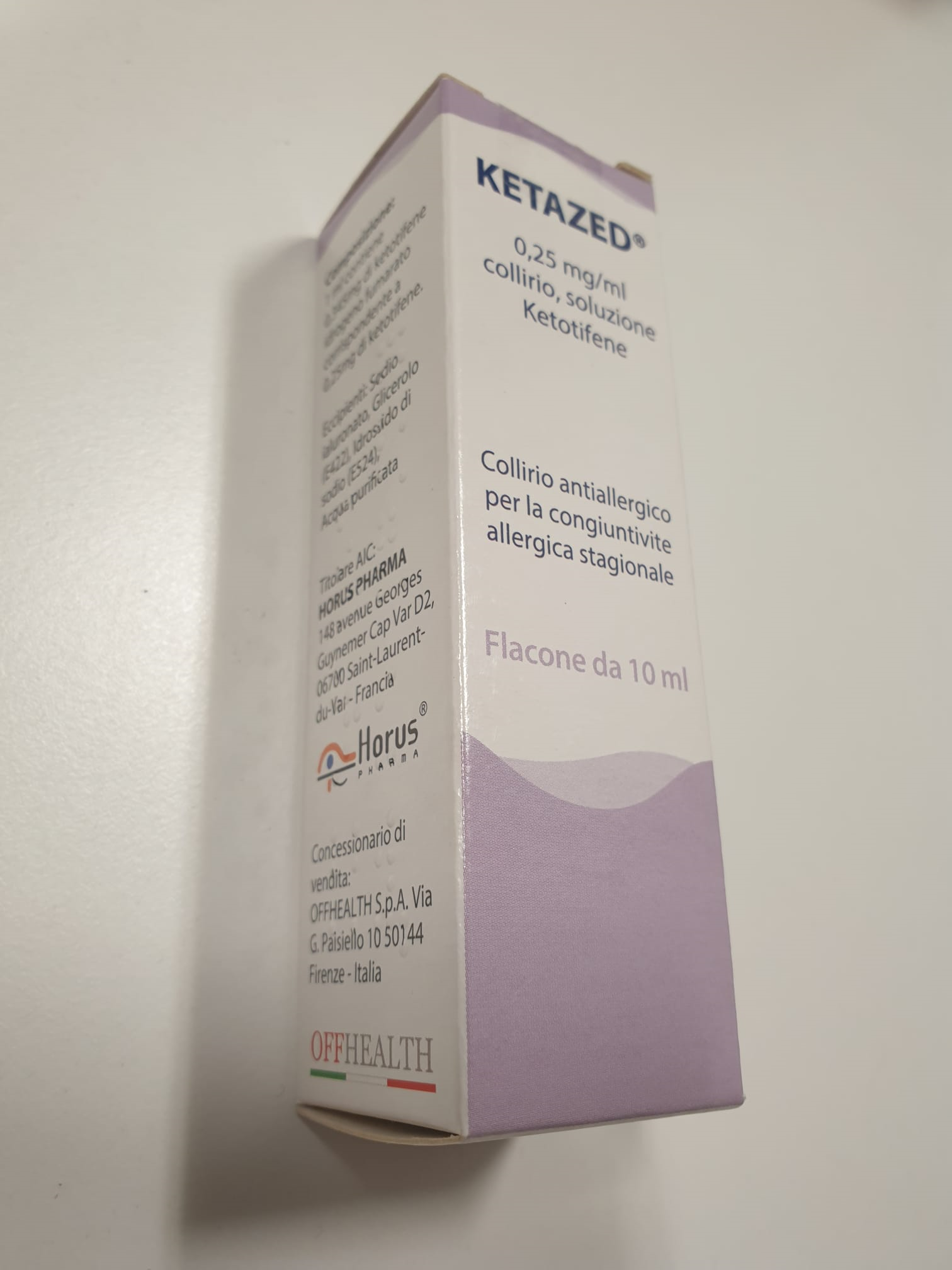 KETAZED*COLL 1FL 10ML0,25MG/ML - Farmacia Mastrangelo 