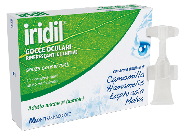 GOCCE OCULARI IRIDIL 10 AMPOLLE MONODOSE RICHIUDIBILI 0,5 ML - Farmacia Mastrangelo 