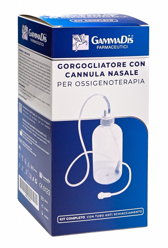 GORGOGLIATORE PER OSSIGENOTERAPIA CON OCCHIALE + CANNULA NASALE GAMMADIS - Farmacia Mastrangelo 