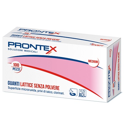PRONTEX GUANTO IN LATTICE SENZA POLVERE PICCOLO 100 PEZZI - Farmacia Mastrangelo 