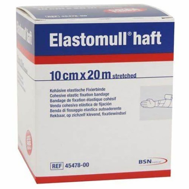 BENDA ELASTICA AUTOADESIVA PER FISSAGGIO MEDICAZIONI ELASTOMULL HAFT LF ALTEZZA 10 CM LUNGHEZZA 20 M - Farmacia Mastrangelo 