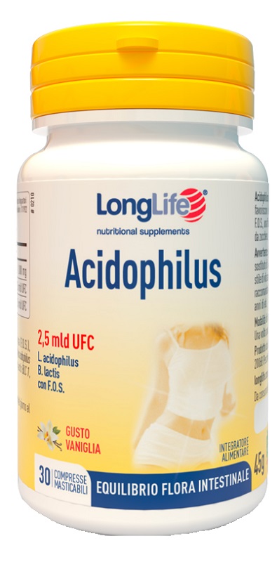 LONGLIFE ACIDOPHILUS 30 COMPRESSE MASTICABILI - Farmacia Mastrangelo 