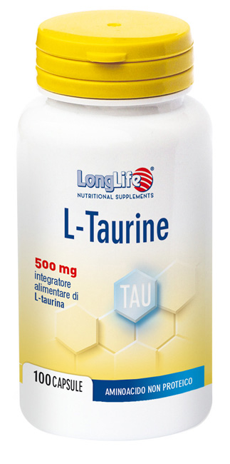 LONGLIFE L-TAURINE 500 MG 100 CAPSULE DI GELATINA DA 6,2 G - Farmacia Mastrangelo 