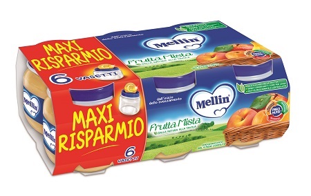 MELLIN OMOGENEIZZATO FRUTTA MISTA 100 G 6 PEZZI - Farmacia Mastrangelo 