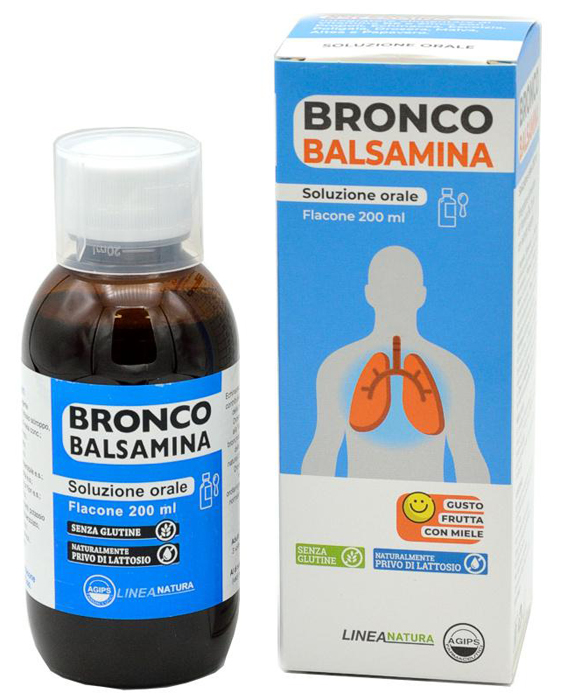 BRONCOBALSAMINA SOLUZIONE ORALE 200 ML GUSTO FRUTTA CON MIELE - Farmacia Mastrangelo 