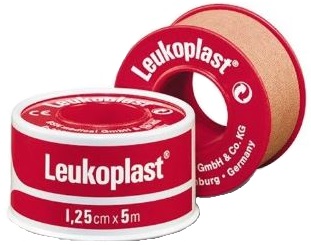 CEROTTO CHIRURGICO PER FISSAGGIO MEDICAZIONI IN ROCCHETTO LEUKOPLAST SUPPORTO VISCOSA COLOR PELLE MASSA ADESIVA CAUCCIU' OSSIDO DI ZINCO 1,25X500CM MUTUABILE - Farmacia Mastrangelo 