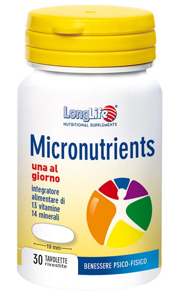 LONGLIFE MICRONUTRIENTS 30 TAVOLETTE RIVESTITE - Farmacia Mastrangelo 